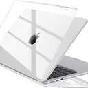 EooCoo Case Compatible with MacBook Air 13 inch M5 2026-2022 M4 M3 M2 A3449 A3240 A3113 A2681, Crystal Hard Shell Scratch Resistant Protective Cover for Mac Air 13.6 inch, Clear