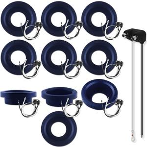 2.5 inch Rubber Grommet for Trailer Marker/Clearance LED Light with 2 Prong Pigtails, 10Pcs