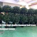 3Ft-35'' Artificial Boxwood Double Ball Topiary Trees,2PACK Faux Topiaries Tree Store Garden Indoor&Outdoor for Porch Home Decor