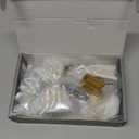 Amerdeco 10 Pack Brushed Gold Cabinet Knobs 1.46 Inch(37mm) Single Hole Cabinet Handles Rectangle Dresser Knobs Drawer Knob for Bathroom Cabinets