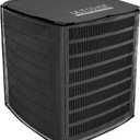 ULTCOVER 2 in 1 Full Mesh with Waterproof Fabric Top Air Conditioner Defender Cover 34W x 34D x 32H inch for Outside AC Units All Seasons Use, Black (34"W x 34"D x 32"H, Black-Full Mesh)