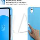 Supveco Case for ipad 10th Generation 10.9 Inch 2022 with Pencil Holder-[Multi Viewing Angles+Auto Wake/Sleep], Premium Folio Stand Case with Soft TPU Back Cover for iPad 10th Gen 2022-Blue