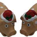 2 Pack Christmas Pig Dog Toys for Interactive Dogs Latex Squeaky Santa Toy Pet Gift for Medium Large Dogs