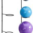 tonchean Yoga Ball Holder, 3 Tier Exercise Ball Stand Stability Ball Storage Rack Vertical Yoga Accessories Stand Tower for Home & Commercial Gym Organizer