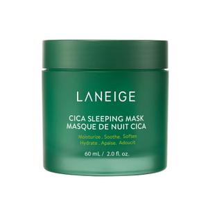LANEIGE Cica Sleeping Mask with Centella Asiatica and Fermented Forest Yeast Extract for Soothing Stressed Skin and Moisture Barrier Support