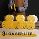 6 Inch Sanding Discs Hook and Loop, 120 Grit Sandpaper for Orbital Sander, Professional for Automotive and Woodworking, 100 Pack