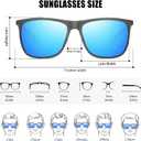 HAOLOTA Polarized Sunglasses for Men Ultralight Carbon Fiber,Sun Glasses Square UV400 Protection for Driving, Fishing, Golf