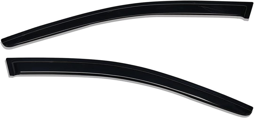 Lightronic Extra Durable Outside-Mount Auto Vent Window Visor, Fits 2008-2020 Dodge Grand Caravan, 2008-2016 Chrysler Town & Country, UV Protection Rain Guard, Original Wind Deflector, Smoke, 2-Pcs