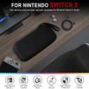 AriKroii Carrying Case for Nintendo Switch 2, Portable Hard Shell Pouch Carrying Travel Game Bag for Switch 2, Holds 10 Game Cartridges, Lightweight and Large Capacity, 7.9 inch, Black
