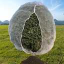 2 x Fruit Tree Netting, 10x10FT Large Garden Netting with Drawstring and Zipper Plant Cover Net Bag Row Cover Barrier Protection Net for Bird, Garden Mesh for Tree Flower Fruit (1 Pack)