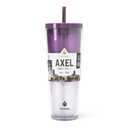 Manna™ Axel™ Plastic Tumbler & Straw Set - Purple