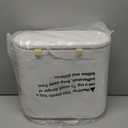 IEEK 12 Liter Rectangular Plastic Trash Can with Press Top Lid,White Modern Wastebasket Thin Trash Cans,3.2 Gallon Garbage Container Bin for Bathroom,Bedroom,Kitchen,Office and Powder Room