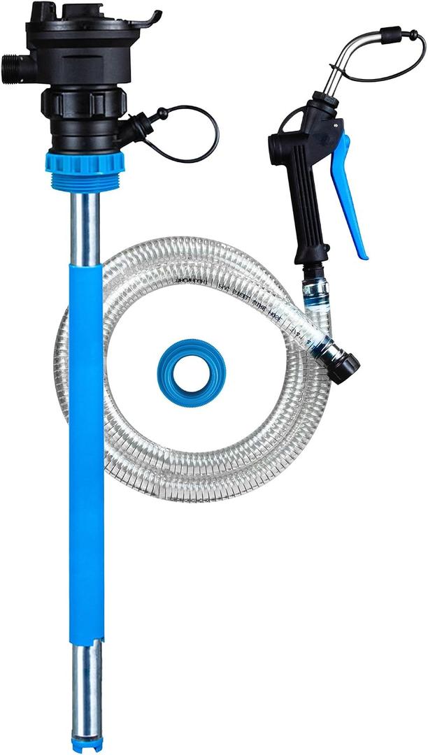 Macnaught BP205X Universal Oil Pump Stem Kit 16/55 Gallon, 5FT Hose, On-Demand Nozzle for Oil, ATF, Coolant, Hydraulic Fluids