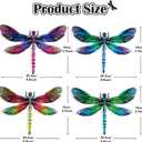 SUNREEK Metal Dragonfly Wall Decor, 9 Inches Dragonfly Outdoor Wall Art for Fence Garden Yard Patio Decorations