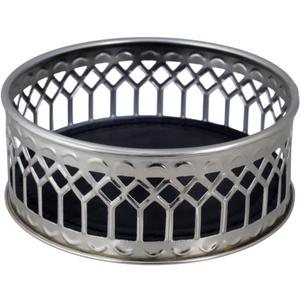 Silver Wine Bottle Coaster Elegant Handmade Wine Accessory for Table Protection & Home Bar Entertaining