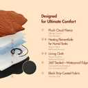 Red Shell shaped Dog heating pad (47"x36"), Obtained FCC and UL Dual Certification, Waterproof, Adjustable Temperature, Machine Washable,for Indoor/Outdoor Use, Suitable for Pets of All Ages (Large)