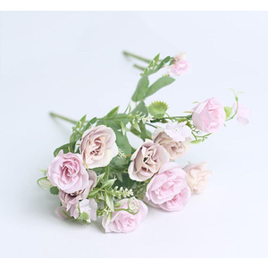 Fork Rose Simulation Flower, Wedding Flower Decoration-B,Artificial Flowers for Decoration,Hanging Plants Garden Porch