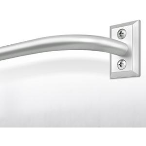 Hei!Dear Blackout Curtain Rod for Windows 36 to 72 inch (3-6Ft), Wrap Around Room Darkening Curtain Rods, 5/8" Samll Adjustable Modern Decorative Window rod,Silver