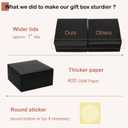 Mcfleet Black Gift Boxes with Lids 10x10x5 Inches 10 Pack Groomsmen Proposal Cardboard Gift Box for Presents, Christmas, Wedding, Graduation, Holiday, Birthday Craft Present Packaging