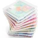 IRIS USA Board Game Storage Craft Organizer Box with Snap-Tight Latch Lid, 10-Pack Portable Plastic Case Bin for Puzzles, Magazines, Hobbies, Art Supplies, Fits 8.5" x 11" & A4 Papers, Slim, Clear