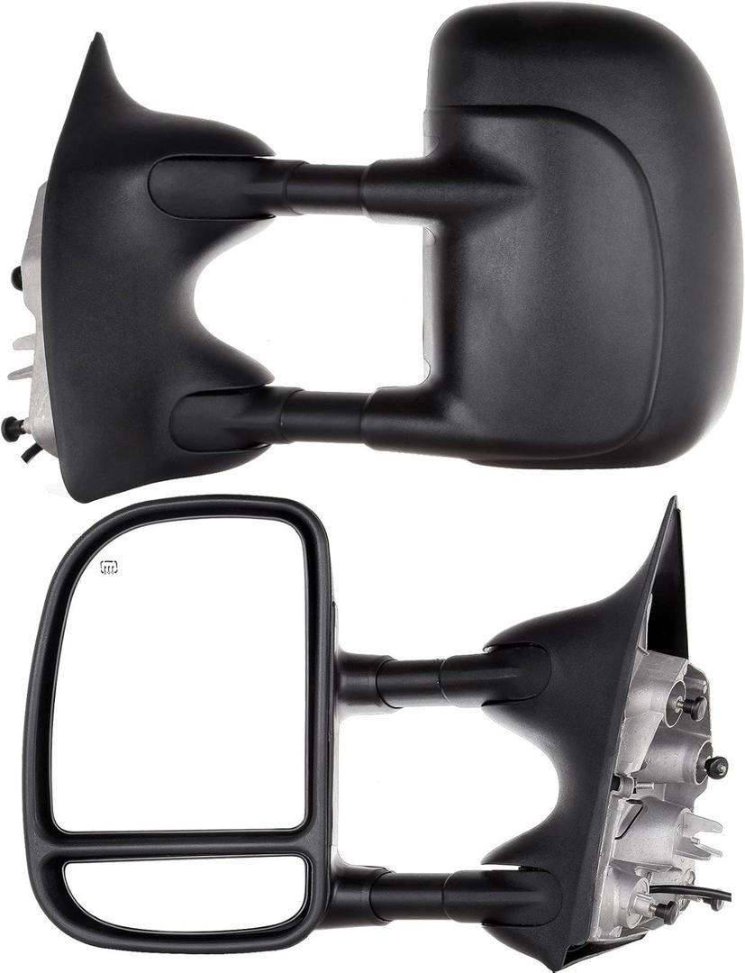 Tow Mirrors Fit for 2001-2005 for Ford for Excursion 1999-2007 for Ford for F250/for F350/for F450/for F550 Super Duty Tow Mirrors Left Right Side Mirrors Power Heated Converter Plug