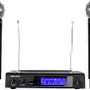 MicrocKing Wireless Microphone System Dynamic Handheld Microphones,150 Ft Operating Range,16 Hours Continuous Use, Ideal for Karaoke, Party, DJ, Church, Wedding, Indoor/Outdoor Activities