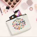 2 x Las Vegas Lovers Gift Makeup Bag Cosmetic Bag, Travel Gift Girls Trip Gifts Favors, Las Vegas Souvenir Merch Friendship Gifts for Women Girls Lovers Traveler Sister Birthday Christmas