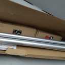 USFOOK 1 Inch Silver Double Curtain Rods 72-144 Inches (6 to 12 Ft), Telescoping Dual Curtain Rods with Classic Cap Finial, Long Double Drapery Rod for Sliding Glass Door, Wall Mounted