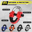 Safety Chain Connector Link, 1/2IN Tow Hitch Hammerlock Coupling Link, 2 Pack G80 Alloy Steel Tow Chain Connector, Quick Install & Remove, 12000 lbs Load Limit, Red