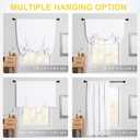 NICETOWN Kitchen Window Curtains - Short Curtains for Small Window Thermal Tie Shade for Decoration Adjustable Valance Balloon Blind for Nursery, 52" x 45", Pure White, 1 PC