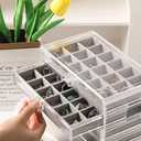 YUFONG Earring Organizer Box Acrylic Jewelry Organizer with 3 Drawers 54 Adjustable Grids Clear Stackable Earring Holder Velvet Trays Ring Display Case for Women Girls (Gray)