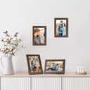 PETAFLOP Wooden Picture Frame 4x6 Bulk Set of 18, Brown Photo Frames Fits 4 by 6 for Wall or Tabletop Display