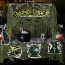 Halloween Trunk or Treat Car Decorations Kit for SUV Swamp Halloween Creepy Cloth Car Archway Garage Decoration Trunk for Outdoor Door Wall Window