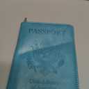 Passport and Vaccine Card Holder Combo with Vaccine Card Slot, Passport Wallet, Passport Cover/ Case for Women and Men(AK-turquoise)