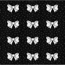 Flagship Carpets Books and Bows Black and White Bow Sit Spots Educational Area Rug for Kids Room, Children's Classroom Rug for Teaching and Playroom, 5' X 7'6"