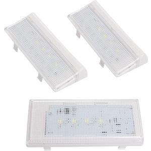 2 Pcs W10515057 & 1 Pc W10515058 Refrigerator LED Light Compatible with Whirlpool, Kenmore, Maytag, KitchenAid Fridge, with Cover and Tapered Lens, Replaces WPW10515057 WPW10515058