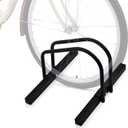 WALMANN Bike Floor Stand, Steel Bike Parking Rack for 1 Bike, 22-28" Wheels, Max. Tire Width 2.1", Black