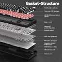 AULA F99 Pro Wireless Mechanical Keyboard-Silent Version,BT5.0/2.4GHz/USB-C Hot Swappable Custom Keyboard,Gasket Structure,Pre-lubed Linear Switches RGB Backlit Computer Gaming Keyboards,Black
