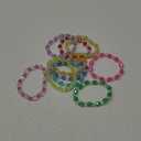 Hicarer 20-Piece Girl's Rainbow Bead Bracelets - Colorful, Stretchy Princess Bracelets for Princess Birthday Present (Vivid Style)