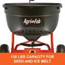 Agri-Fab 45-0463 Pull Behind Broadcast Spreader,130 lb. Hopper Capacity Designed for Seed, Fertilizer, Salt, Ice Melt with Universal Hitch,12 ft. Spread Width for Riding Lawn Mowers and Lawn Tractors