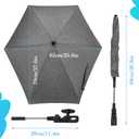 Chair Umbrella with Universal Clamp, 78cm UPF 50+ UV Protection Sun Umbrella, 360 Adjustable Clip-On Shade for Stroller, Beach Chair, Patio, Camping Chair, Wheelchair
