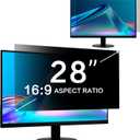 ZOEGAA 28 Inch Computer Privacy Screen Filter for 16:9 Widescreen Computer Monitor 24.4"x13.7" - Computer Screen Privacy Shield and Anti Blue Light Anti Glare Screen Protector