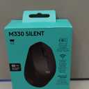 Logitech M330 Silent Wireless Mouse, 2.4GHz with USB Receiver, Optical Tracking, Quiet & Lightweight, Long Battery Life, for PC, Mac, Laptop, Chromebook - Black