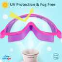 Seago Swim Goggles 2 Pack Anti-Fog Anti-UV Wide View Swimming Goggles for Kids 3-14