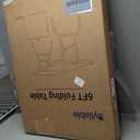 Folding Table 6ft Portable Heavy Duty Plastic Fold-in-Half 6 Foot Foldable Table Utility Dining Indoor Outdoor with Carrying Handle for Camping Picnic and Party, Black