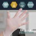2 x MED PRIDE Medical Vinyl Examination Gloves (X-Large, 100-Count) Latex & Rubber Free, Ultra-Strong, Clear Disposable Powder-Free Gloves for Healthcare & Food Handling Use