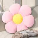 17.7 Inch Pink Flower Pillow  Daisy Shaped Cute Decorative Throw Pillow, Soft Floral Seating Cushion Floor Pillows for Sofa, Bed, Chair & Room Decor Valentines Day Gifts