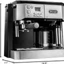 DeLonghi BCO430 Combination Pump Espresso and 10-Cup Drip Coffee Machine with Frothing Wand, Silver and Black