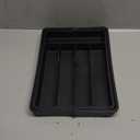 Lifewit Silverware Drawer Organizer, Expandable Utensil Tray for Kitchen, BPA Free Flatware and Cutlery Holder, Adjustable Plastic Storage for Spoons Forks, Knives, 8.9-14.7 x 12.2", Black