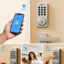 Philips WiFi Smart Door Lock with Handle, Built-in WiFi App Remote Control, Keyless Entry Door Locks for Front Door, Smart Deadbolt Auto Lock, Support Alexa & Google, IP54 Waterproof, Satin Nickel